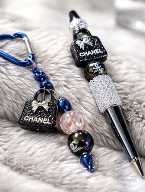 Handcrafted Bag Charm Beaded Pen